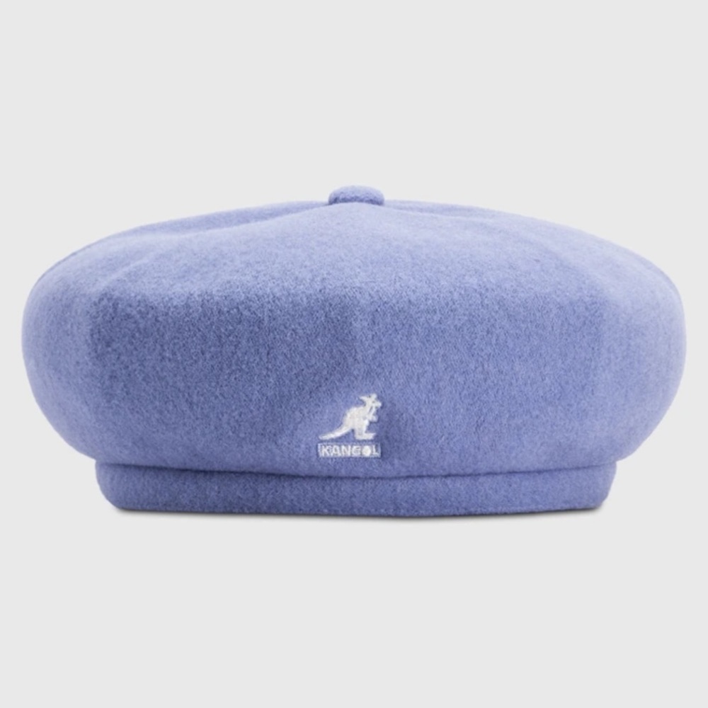 Kangol Wool Jax Beret Hat in Iced Lilac Purple Size M NWT